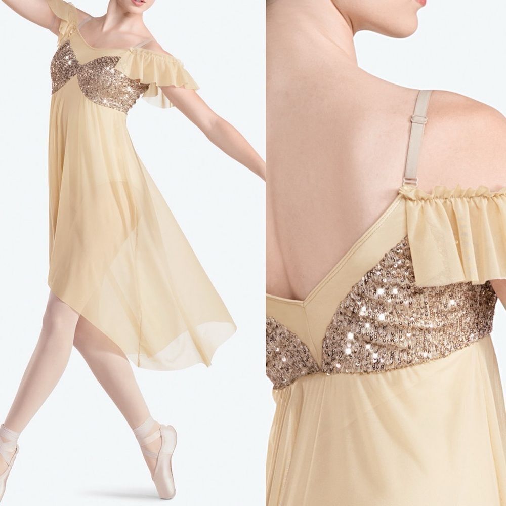 Revolution Dance solo costume dress SERENADE
RC23870 champagne MA-Medium adult